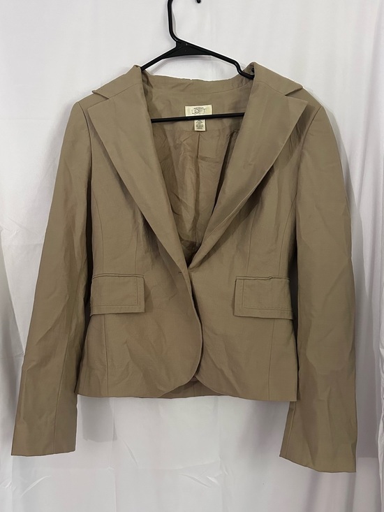 Ann Taylor Jackets & Blazers - Ann Taylor LOFT Taupe Cropped Women's Blazer Jacket